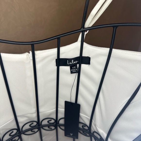 Lulu’s White Ruffled Bodycon Mini Dress - Picture 4 of 5